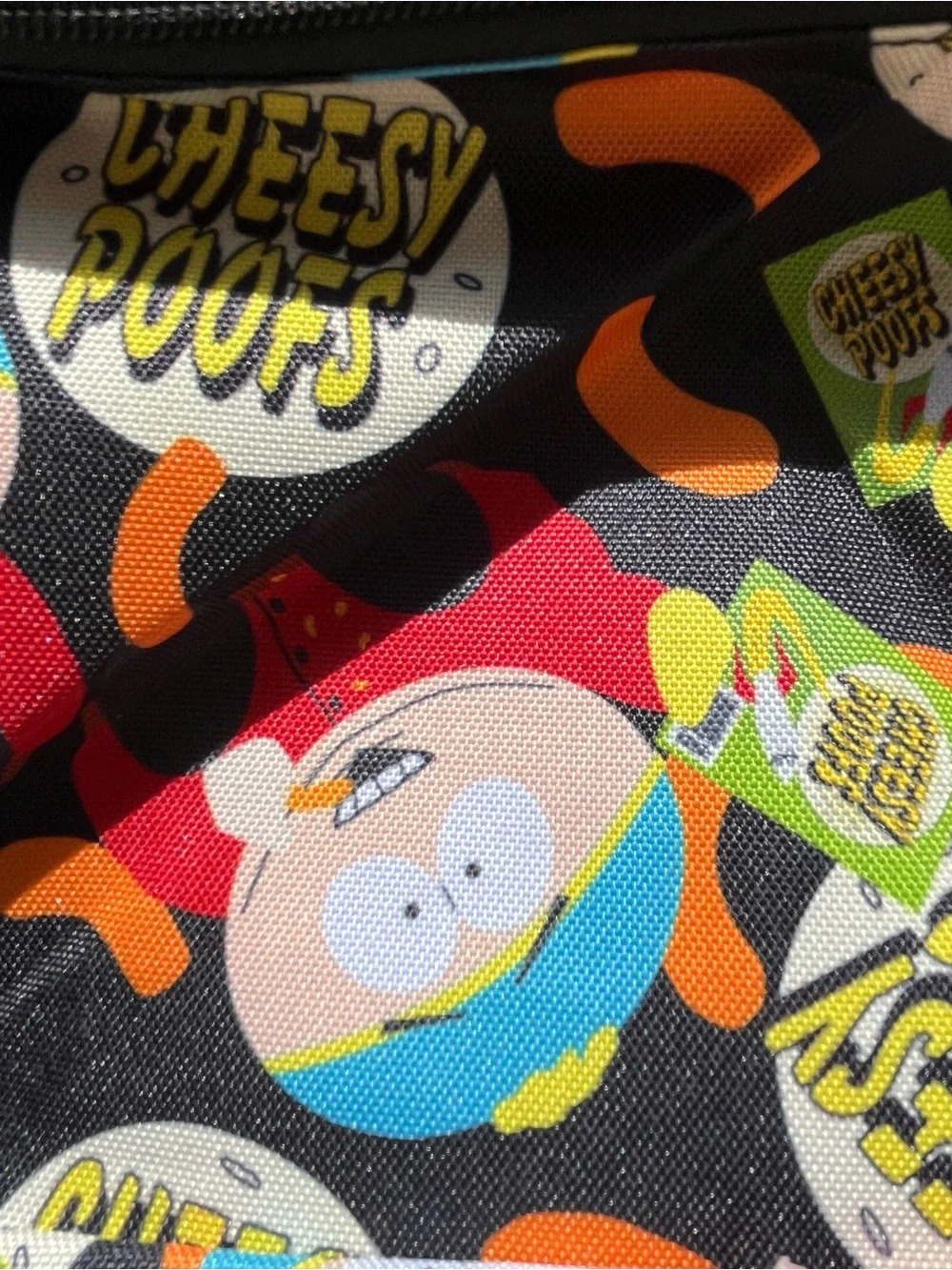South Park Eric Cartman Cheesy Poofs Reversible Flip Pak Backpack Character Bag